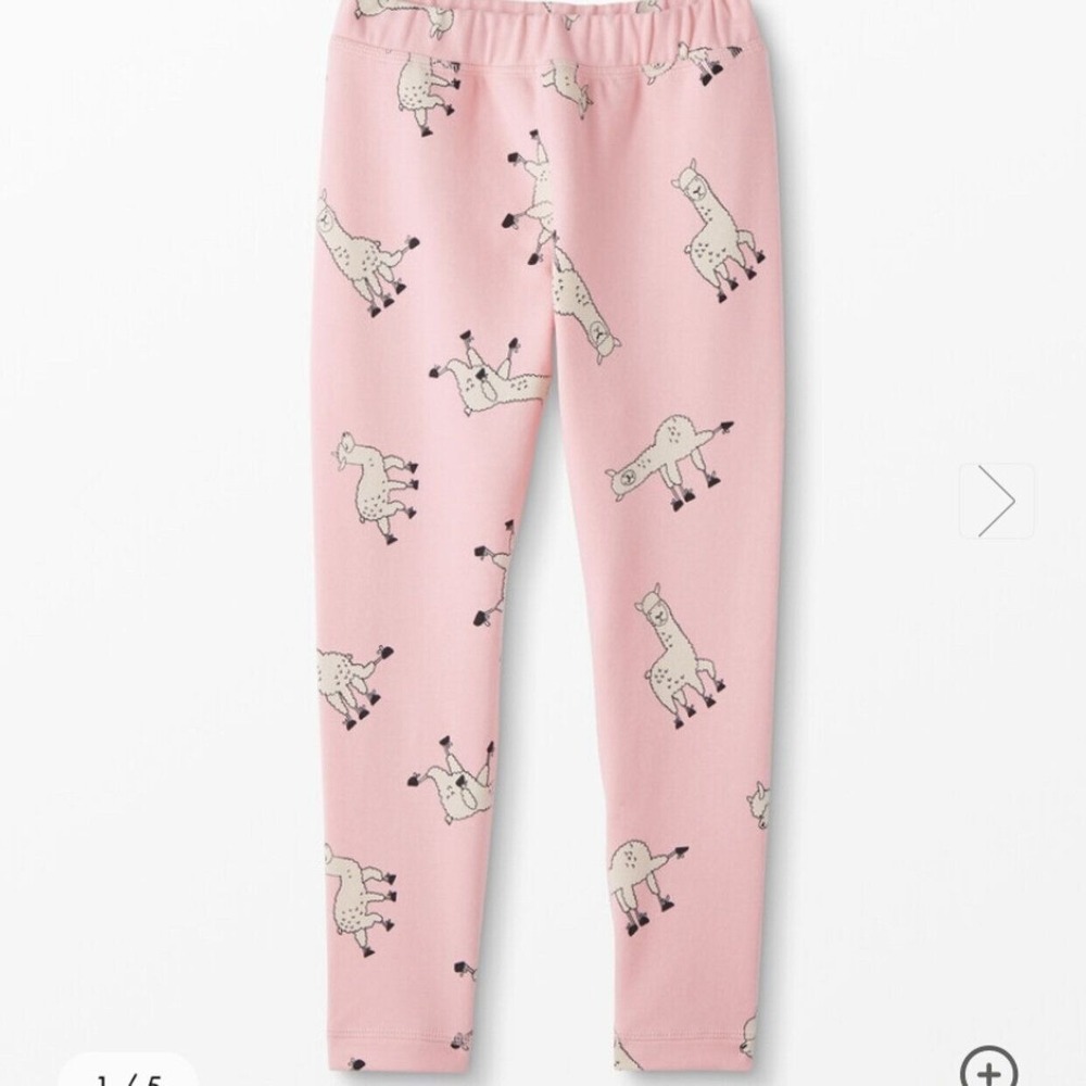 Hanna Andersson Pink‎ Llama French Terry Leggings Size 130/8